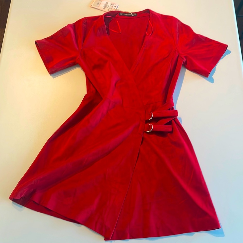 NWT Red Suede Dress